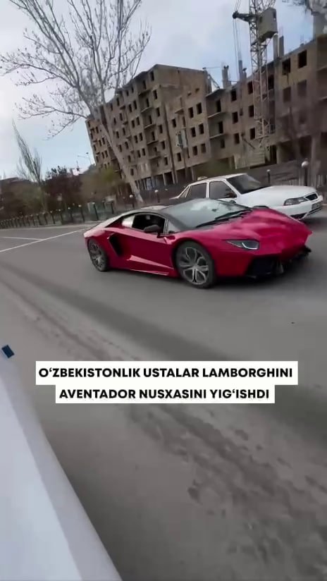 O‘zbekistonlik ustalar Lamborghini Aventador nusxasini yig‘ishdi
